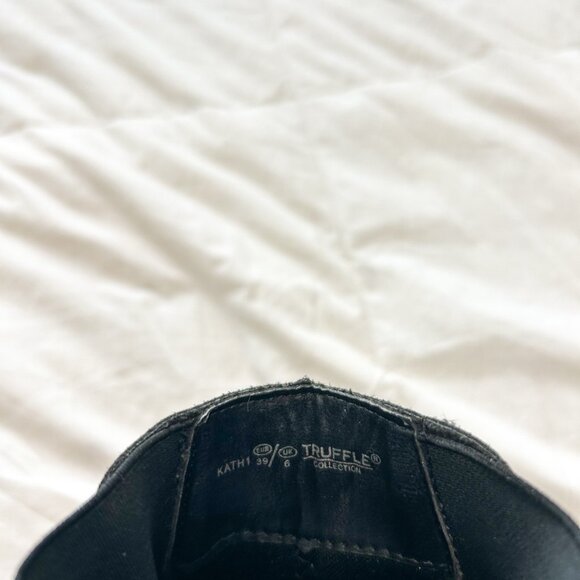 ASOS Truffle Collection Black Faux Leather Ankle Boots Point Toe Women’s Size 9 - Picture 8 of 9